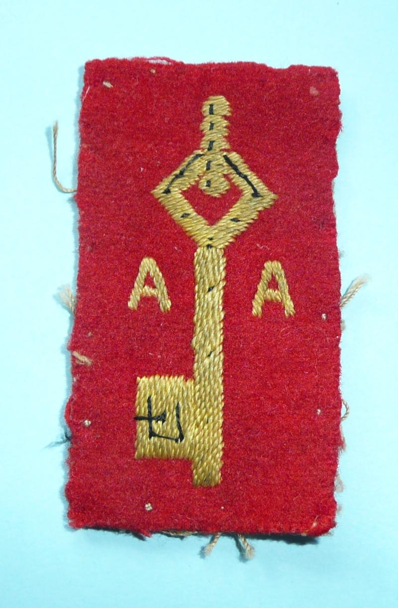 Royal Artillery Anti - Aircraft (AA) Units Gibraltar - Embroidered Cloth Formation Sign