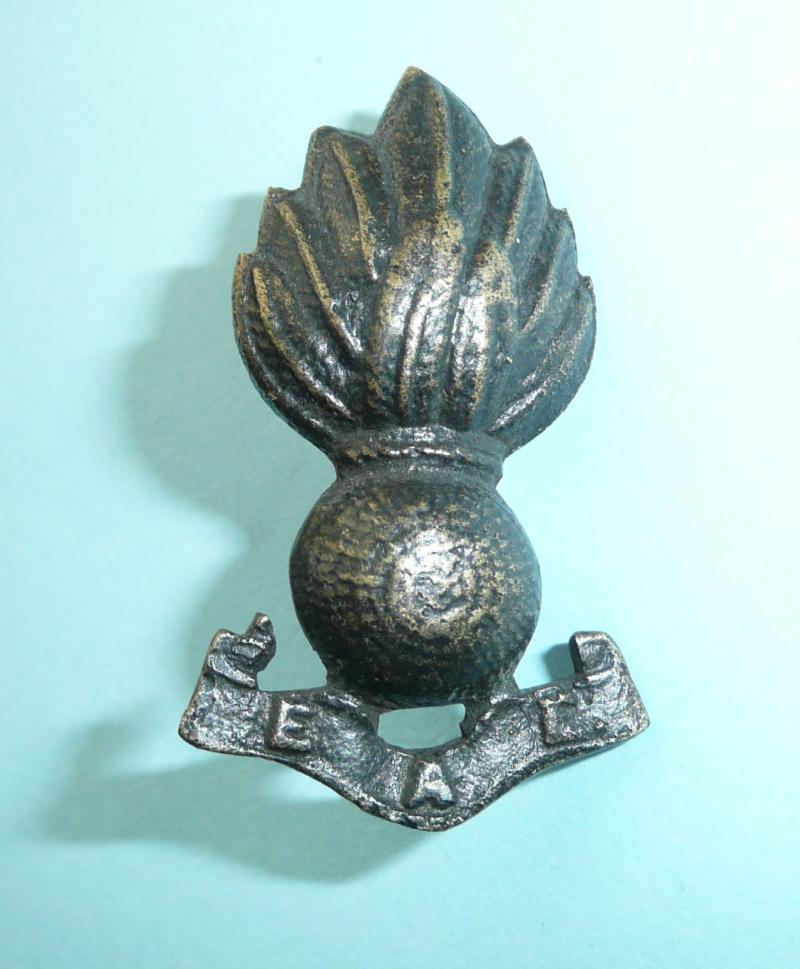 WW2 East African Engineers (EAE) Theatre Blackened Cast Cap Badge