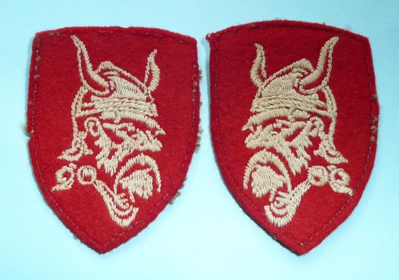 Cold War East Anglian Brigade / District Matched and Facing Pair of Embroidered Formation Signs