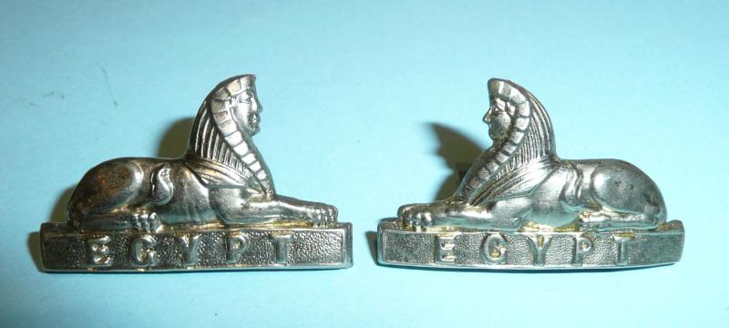 South Wales Borderers (SWB) / Lincolnshire Regiment White Metal Other Ranks Facing Collar Badges