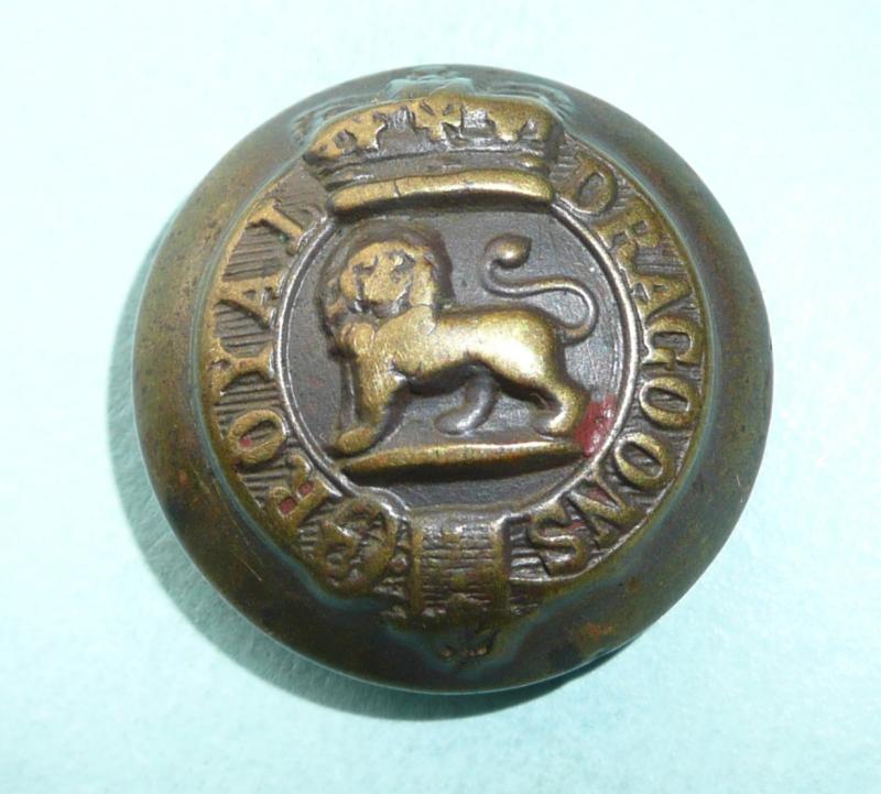 1st Royal Dragoons QVC Victorian Other Ranks Brass Button