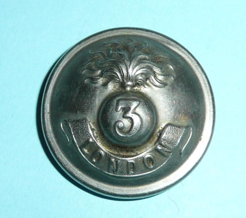 3rd (City of London) Volunteer Battalion (The London Regiment (The Royal Fusiliers)) Large Pattern Other Ranks White Metal Button