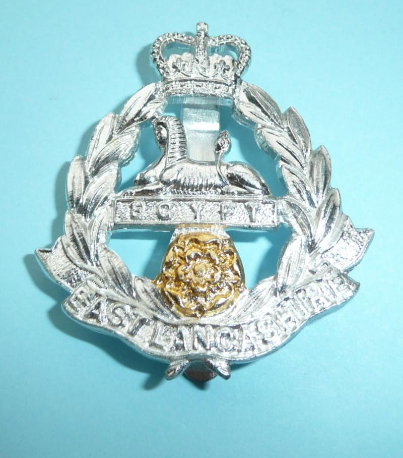 East Lancashire Regiment AA Anodised Staybrite Cap Badge, QEII issue