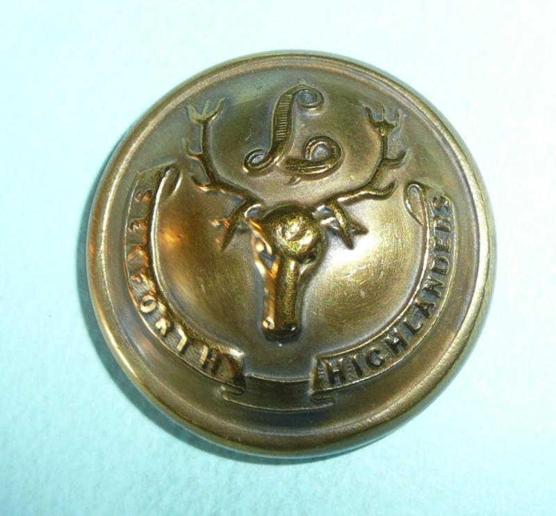 Seaforth Highlanders Large Officers Gilt Button ( 72nd & 78th Highlanders)