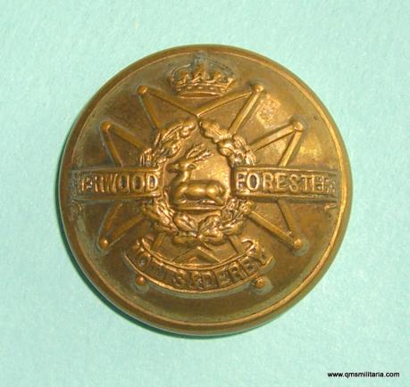 The Sherwood Foresters ( Nottinghamshire & Derbyshire Regiment) Officers Large Gilt Button ( 45th & 95th Foot) 