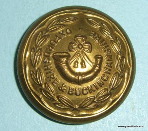 Oxfordshire & Buckinghamshire Light Infantry Officers Large Gilt Button ( 43rd & 52nd Foot )