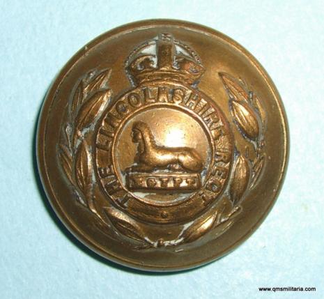 The Lincolnshire Regiment Large Officers Gilt Brass Button ( 10th Foot)