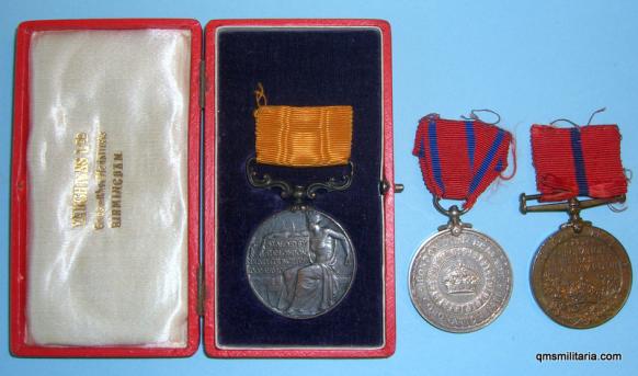 Three Medals named to Fireman Thomas Luck, London Fire Brigade