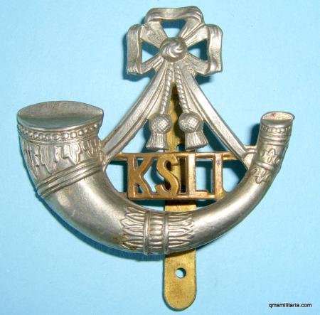 Kings Shropshire Light Infantry KSLI Bi - Metal Cap Badge  - correct Lambourne Birmingham mark with underscore under the o in Co
