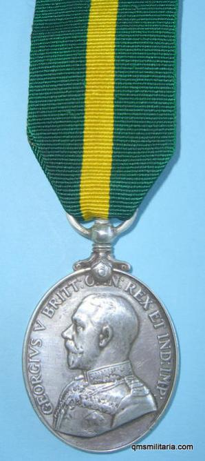 GV Territorial Force Efficiency Medal Sjt J Nodding, 6th Durham Light Infantry ( DLI ) 