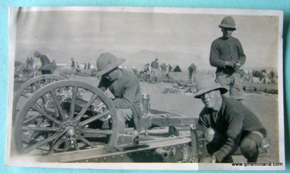 17th Light Battery, Royal Artillery which formed part of 23rd & 25th Mountain Brigade, who used 70mm Light weight Mountain Guns in India (circa 1924 to 1937) original photograph