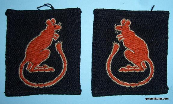 7th Armoured Brigade Cloth Formation Signs - Matched Facing Pair