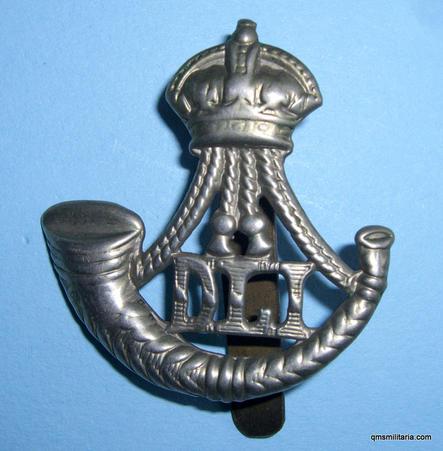 5th VB Durham Light Infantry (DLI) White Metal Other Ranks Cap Badge