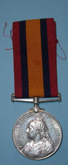 QUEENS MEDITERRANEAN MEDAL to Sergt DUNBAR, Loyal North Lancashire Regiment