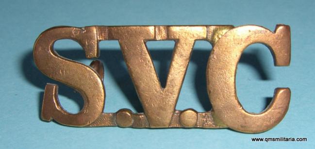 Singapore Volunteer Corps ( SVC ) Brass Shoulder Title