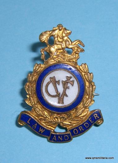 Scarce Winstons Bobbies Volunteer Civil Force ( VCF ) Pin Lapel Supporters Badge