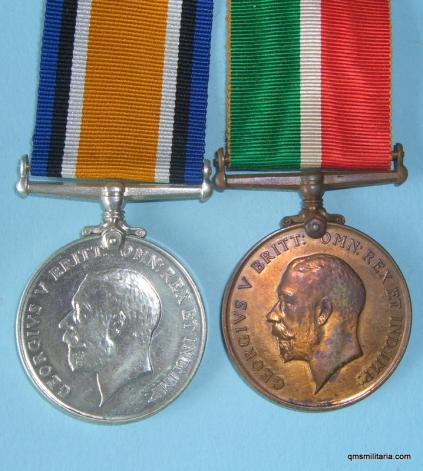 WW1 Australia Mercantile Marine Medal Pair issued W. Thompson an Australian - very scarce