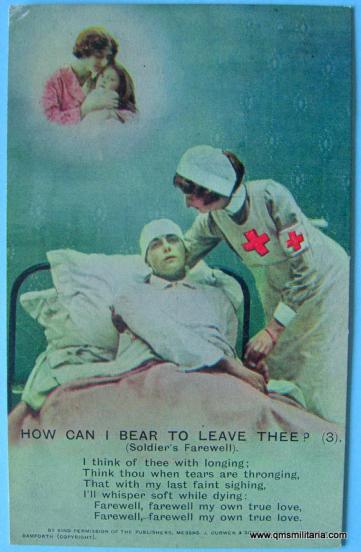 WW1 Sentimental Postcard - Soldier's Farewell