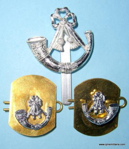 The Light Infantry Brigade / Regiment Cap Badge and Collar set - Timings