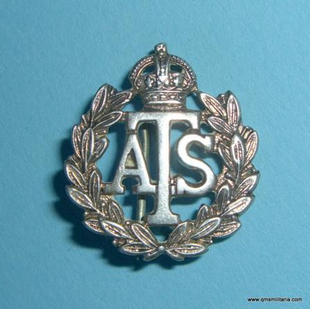 WW2 Home Front Auxiliary Territorial Service ATS Official Issue ( Mufti ) Numbered Silver Badge