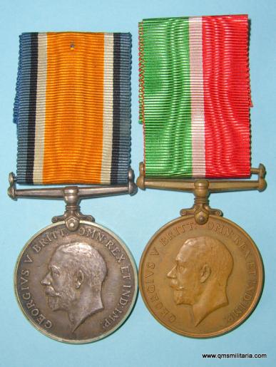 WW1 medals to Aloysius Kay, Mercantile Marine / British War Medal Pair