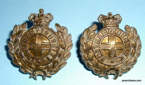Victorian Matched Pair of Collars to the Northamptonshire Regiment, 1881 - 1902