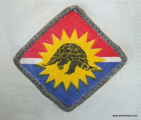 C.L.A.M.O.R. ( Commonwealth Liaison & Monitoring Organisation Rhodesia ) 1979 - 1980 Pangolin Arm Badge on White Brassard