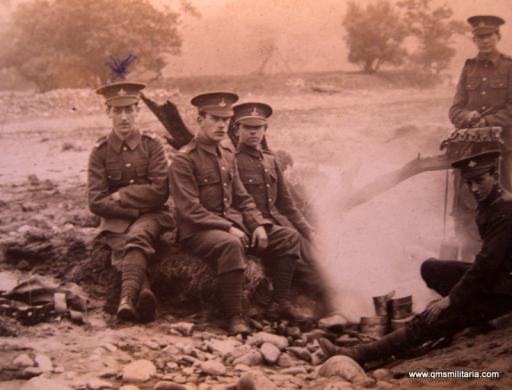 Pre WW1 Green Howards ( Alexandra, Princess of Wales' Own Yorkshire Regiment )  Territorials enjoying a brew-up 