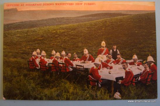 Officers at Breakfast!  Oh my goodness, how the other half lived!!!