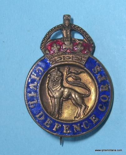 1949-1953 Civil Defence Corps, Lady Volunteer Home Front Badge by Fattorini