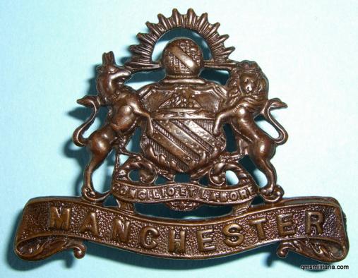 WW1 The Manchester Regiment Officers OSD Collar Badge - JR Gaunt