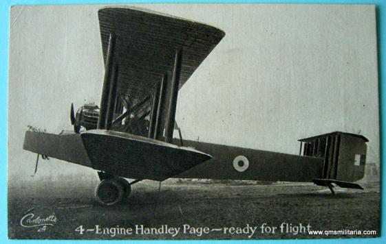 WW1 Tuck's Postcard - Aviation RAF interest - 4 engine Handley Page Bomber