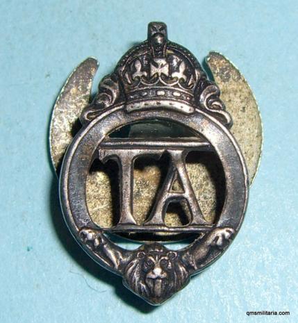 WW2 Territorial Army Silver Mufti Lapel Badge