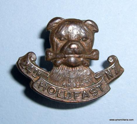 Scarce WW1 24th New Zealand Reinforcements to the 1st New Zealand Expeditionary Force Bronze Collar Badge 