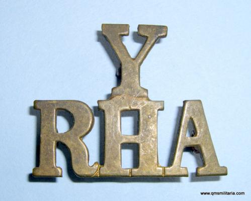 Y RHA City of London Yeomanry Brass Other Rank's Shoulder Title