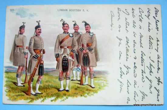 Attractive Art Postcard - London Scottish Rifle Volunteers