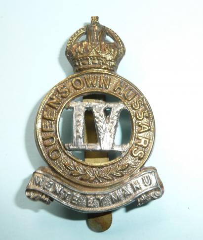 The 4th ( Queen's Own ) Hussars Other Ranks Bi-metal Cap Badge