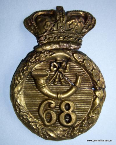 68th ( Durham ) Light Infantry Other Ranks Crimean War Period Albert Shako Plate, 1844 - 1855