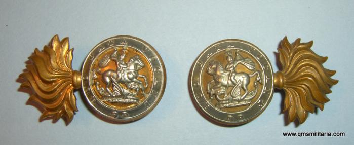 Facing Pair of Royal Northumberland Fusiliers ( RNF ) Other Rank's Collar Badges