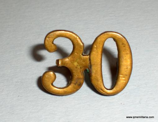 WW1 Canada - 30th Battalion CEF Shoulder Title- maker marked Tiptaff, Birmingham