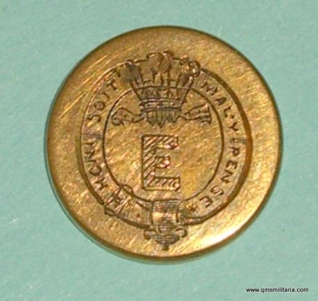 Medium Pattern Gilt Button as worn by a member of the personal staff of Edward, Prince of Wales, Made for the Royal Tour to India & Burma in 1921 - 22