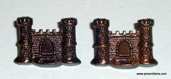 6th ( Cyclist ) Battalion Suffolk Regiment Pair of Matched Blackened Collar Badges