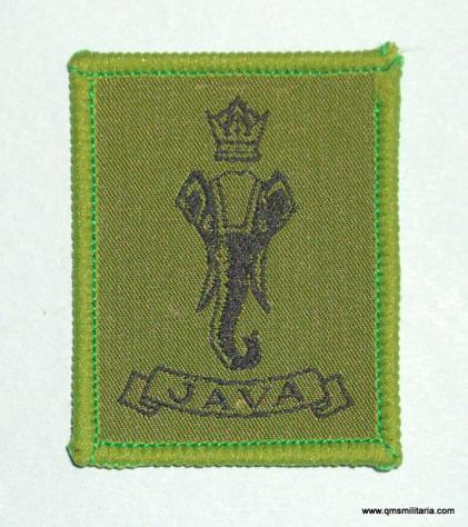 137 Java Battery 40th Regiment of Royal Artillery cloth formation flash / sign
