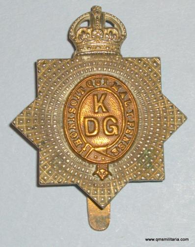 1st ( King's ) Dragoon Guards Other Ranks Bi--Metal Cap Badge - post 1915 pattern (Type 2)