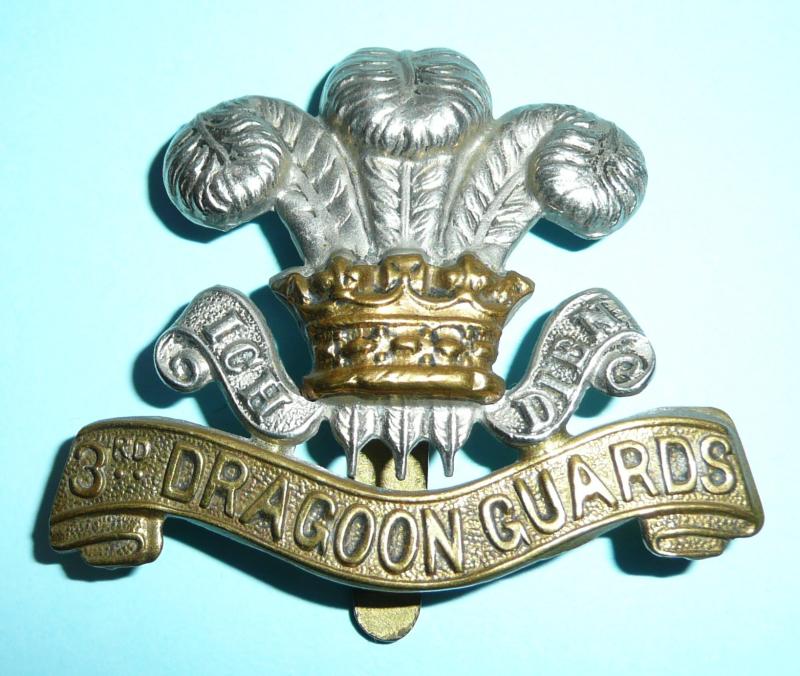 3rd ( Prince of Wales's ) Dragoon Guards Other Ranks Bi-metal Cap Badge ( Type 2 - Round 3)