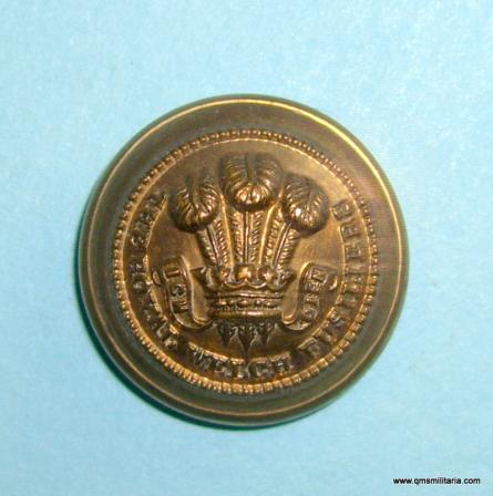 Royal Welch Fusiliers ( RWF ) Officers Medium Pattern Gilt Button, 1920 - 1960