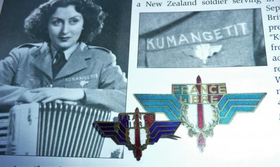 WW2 Home Front Free French France Libre Wings & Sword enamel pin brooch badge