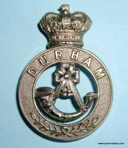 Durham ( Light Infantry ) ( DLI )  Militia White Metal Other Rank's Victorian Glengarry Badge