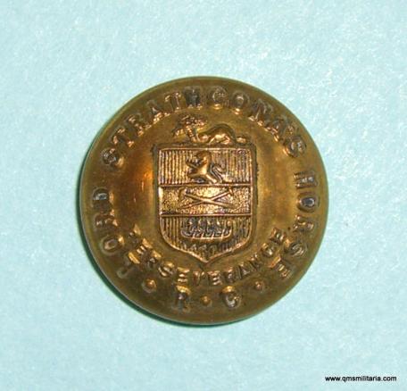 Lord Strathcona's Horse ( Royal Canadians ) Officer's Medium Pattern Gilt Button