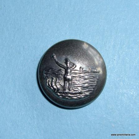 WW2 Home Front White Metal Observer Corps Medium Pattern Button
